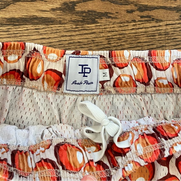 Inaka Power Lantern Men's Orange Shorts Medium HTF Amazing Pattern 5 Inch Inseam - Picture 4 of 10